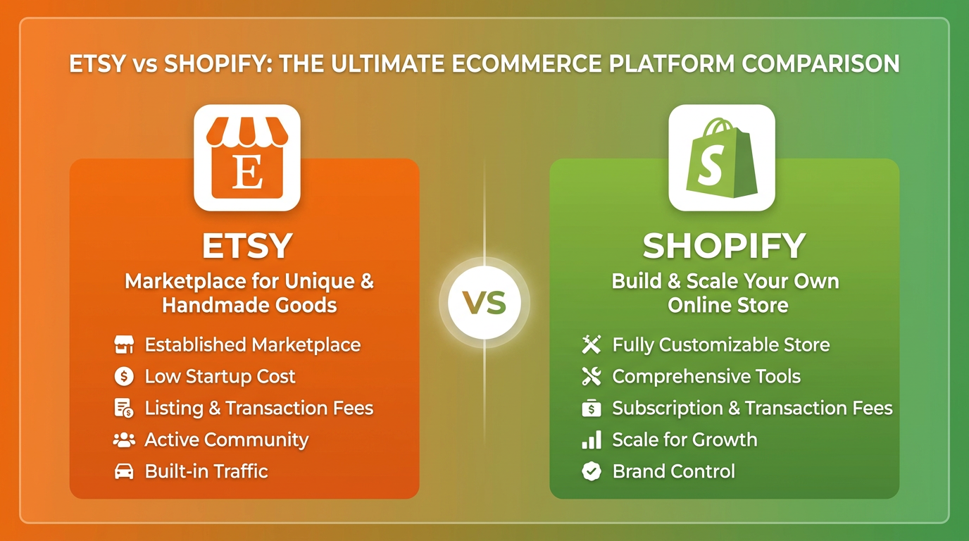 Etsy vs Shopify Fees 2026