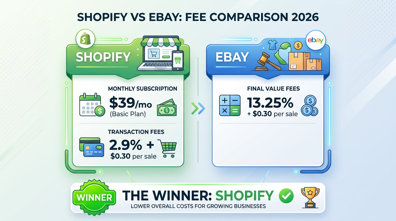 Shopify vs eBay Fees Comparison 2026